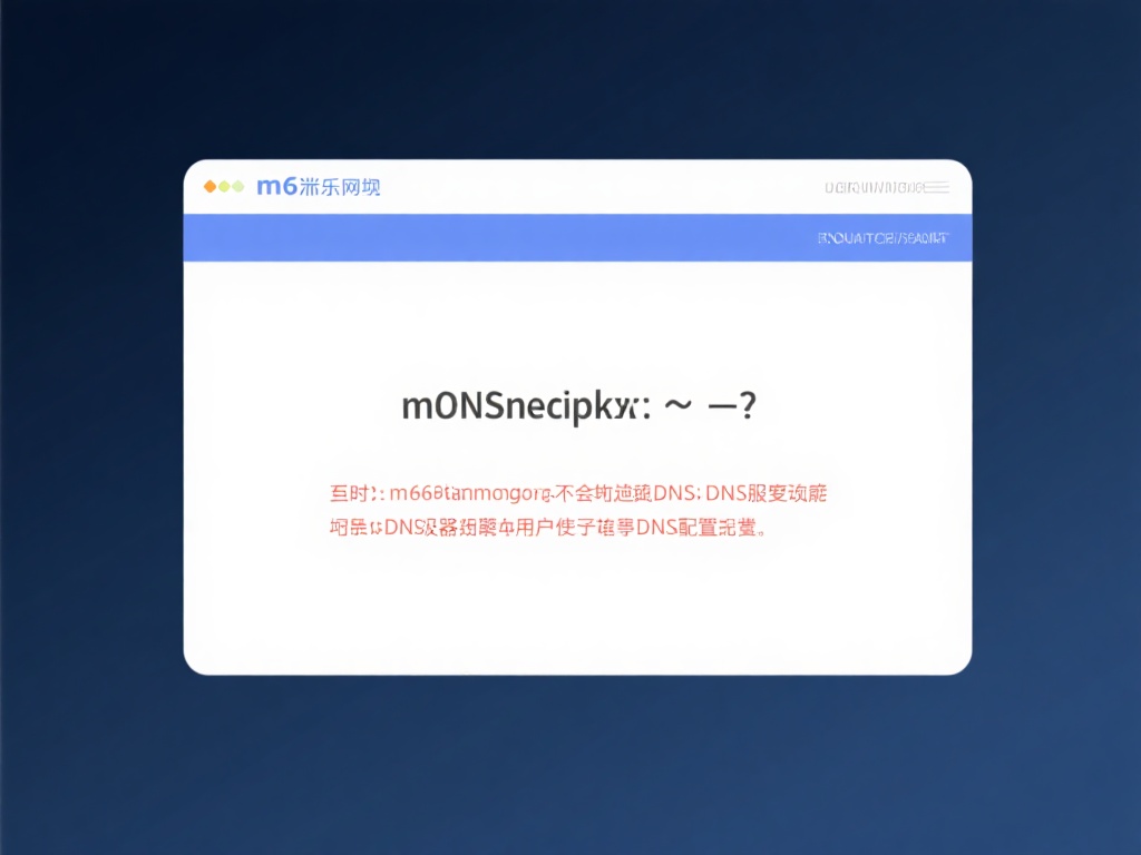 解决m6米乐网址访问问题的全面方法与实用指南 DNS解析错误
有时,m6米乐网址可能无法成功被